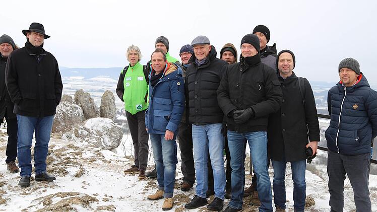 Die Delegation auf dem Walberla Foto: Franz Galster