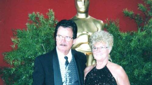 Anni Wirth mit Begelitung 2001 bei der Oscar-Verleihung. Foto: privat