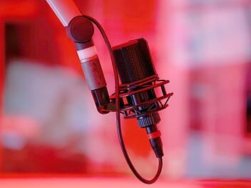 Mikrofon in einem Audiostudio