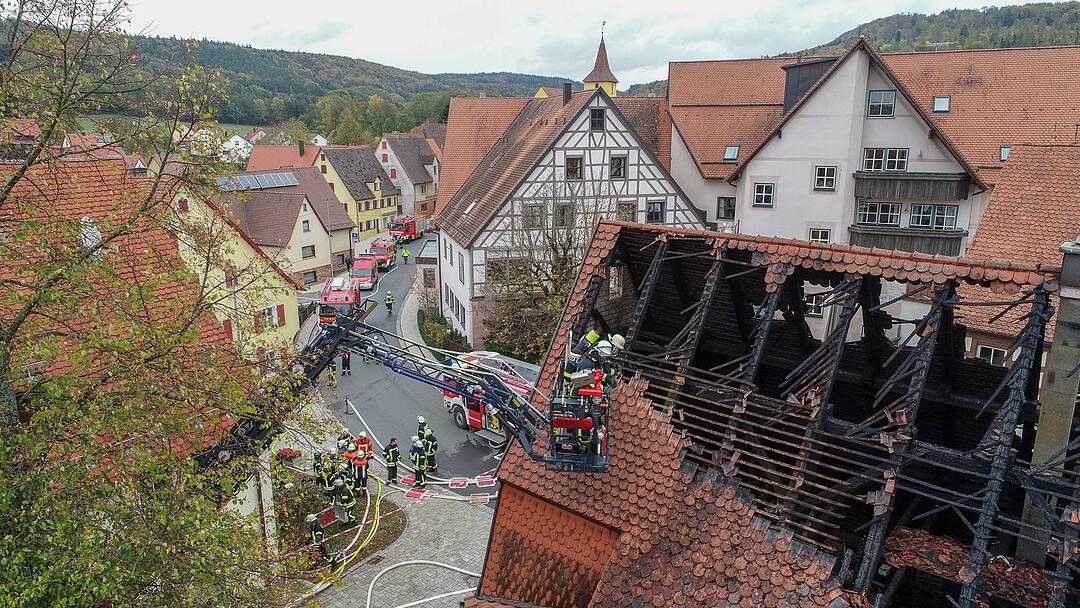 Scheune brennt: Großbrand in Mittelfranken führt zu hohem Sachschaden