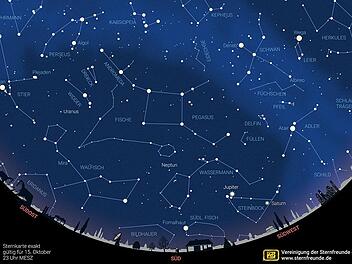 Der Sternenhimmel im Oktober