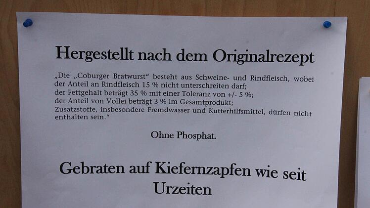 Das Coburger Bratwurstrezept.