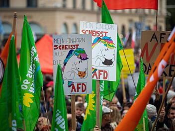 Oktoberfest-Hit mal anders: Das Lied "Mia ned!" beschäftigt sich mit dem Wahlprogramm der AfD und verbreitet sich rasant im Internet - und auch auf der Wies'n.  Foto: Lino Mirgeler/dpa