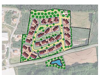 So sieht der Bebauungsplan für das geplante Baugebiet "Am Wald II" aus. Repro: BR