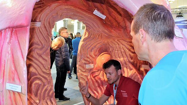 Ein begehbares Magen-Modell konnte bei den Gesundheitstagen 2019 betrachtet werden.  Foto: Werner Vogel/Archiv