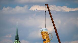 Aufbau des 191. Oktoberfests