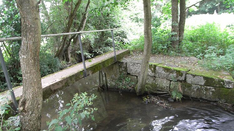 Ein altes Stauwehr in der Thulba.  Foto: Joachim Rübel