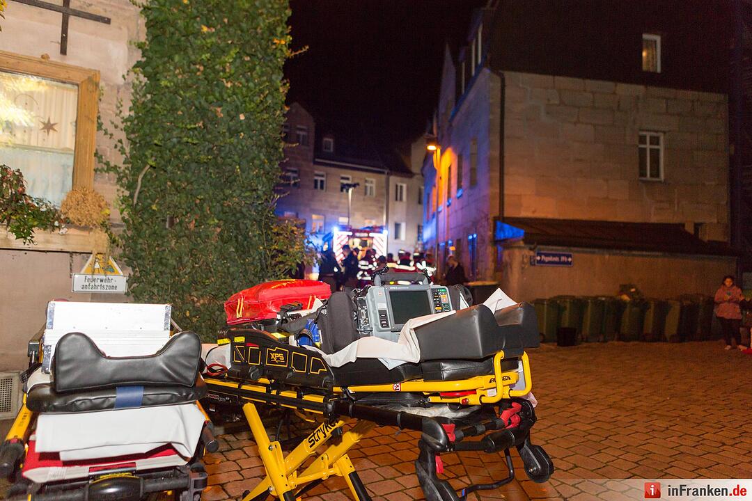 Brand in der Fürther Innenstadt