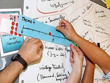 So sieht es aus, wenn die Hallerndorfer über die Zukunft ihrer Gemeinde nachdenken.  Foto: Erlwein