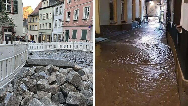 Schäden nach Wasserrohrbruch in Bamberg