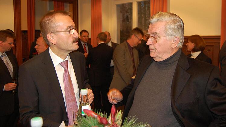 Hans-Herbert Hartan (CSU, links) und Jakob Faßbender (ehemals Brose)