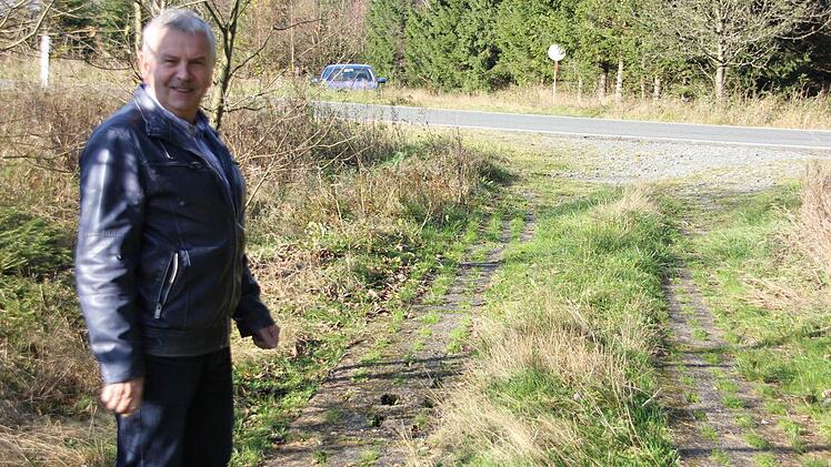 Adelbert Greiner auf dem Kolonnenweg