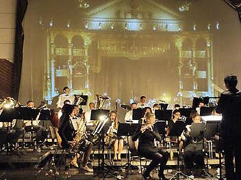 Die Aktiven des Musikvereins Dankenfeld beim Konzert im Oberaurach-Zentrum