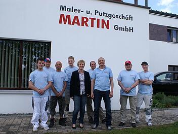 Das kompetente Team des Maler- u. Putzgeschäft Martin GmbH.  Foto: Renate Neubecker