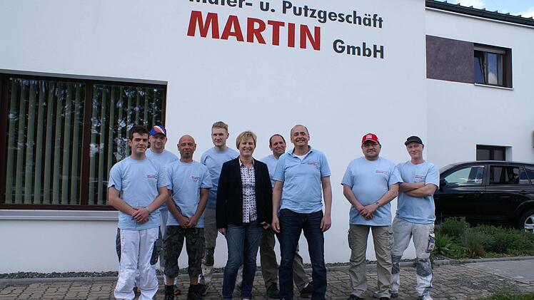 Das kompetente Team des Maler- u. Putzgeschäft Martin GmbH.  Foto: Renate Neubecker
