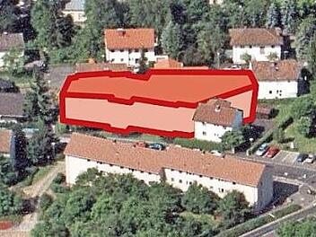 Diese Montage auf der Grundlage eines Luftbildes zeigt die ungefähre Dimension des geplanten Gebäudes. Foto: Archiv/Grafik: Dagmar Klumb