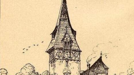 Der Hahnweg befand sich vor den Toren der Stadt. Das Hahntor wurde 1803 abgebrochen. Wilhelm Streib, von dem diese Darstellung stammt (1888) kann es gar nicht mehr gesehen haben.  Bildnachweis: Staatsarchiv Coburg (StACo), Bildsammlung 2665;