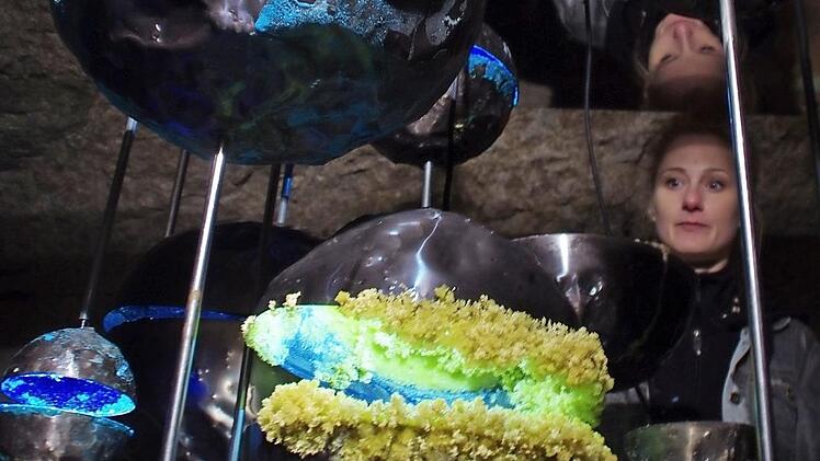 Rosmarie Weinlich zeigt zum zweiten Mal bei "Kronach leuchtet" eine Installation. Foto: Marco Meißner