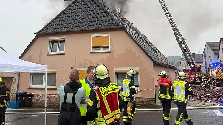 Dachstuhlbrand in Volkach