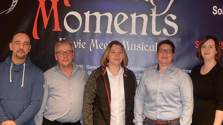 Die Nüdlinger Musikanten haben den Vorstand gewählt: (von links) Peter Tischler, Michael Grom, Carolin Hanft, Anke Stollberger und Susanna Stollberger. Foto: Arthur Stollberger