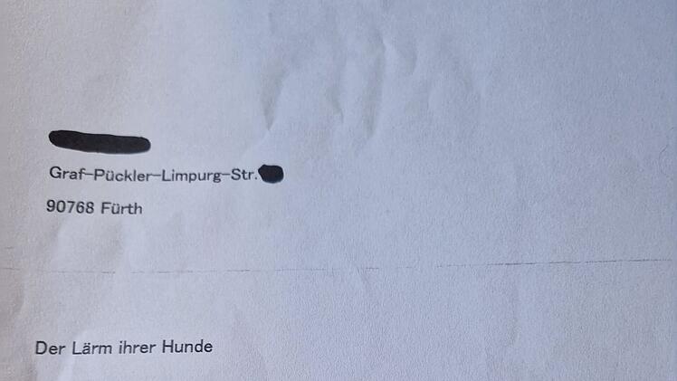 F&uuml;rth: Paar erh&auml;lt &uuml;blen Hundehasserbrief und verst&auml;ndigt Polizei - "so schrecklich"
