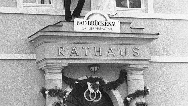 Weil's ein Faschingsdienstag war, trieben Wolfgang Saam und Norbert Schmäling ihre Späße.