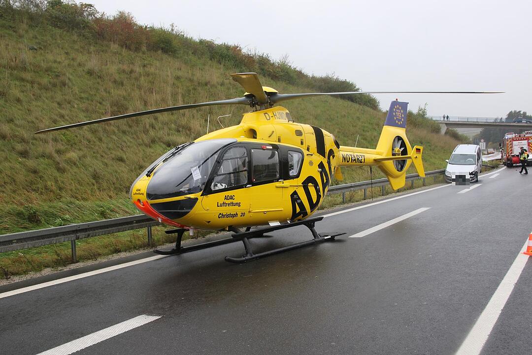 Zwei Schwerverletzte bei Verkehrsunfal an A73