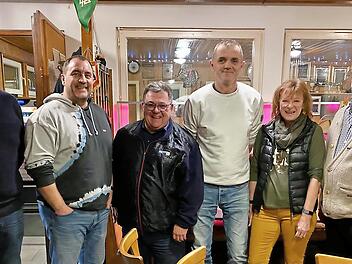 Der Vorstand des F&ouml;rdervereins mit dem neuen Zweiten Vorsitzenden Peter Wei&szlig;, Schriftf&uuml;hrer Frank T&ouml;pfer, Kassier Uwe Dressel, Vorsitzender Jens Mauksch und die Beisitzer Christa Gruber (neu) und Robert Wei&szlig; (von links)