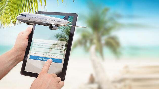 Reise buchen, Reise, Verreisen, Online buchen, Flüge, Fliegen