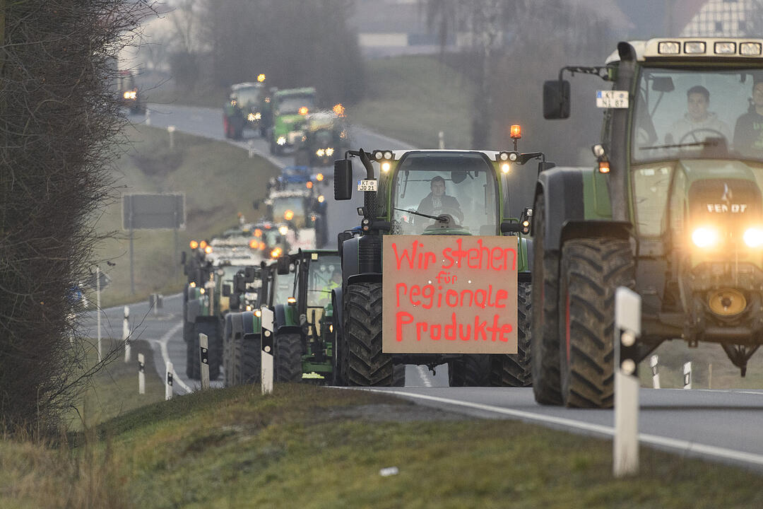 Bauerndemo... auf dem Weg nach N&uuml;rnberg