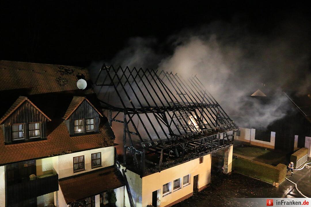 Scheune brennt in Bärnfels