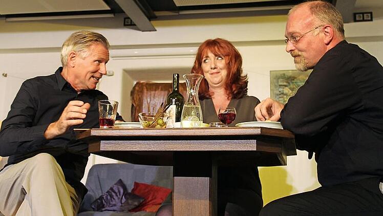 Wolfgang Krebs, Angelique Verdel und Markus Veith (von links) in einer flotten Dreierbeziehung Foto: Katharina Müller-Sanke