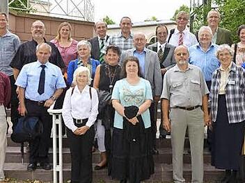 Die Teilnehmer des Umweltseminars des Bayerischen Beamtenbundes bei einer Führung durch Bad Kissingen. Foto: Peter Rauch