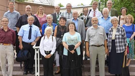 Die Teilnehmer des Umweltseminars des Bayerischen Beamtenbundes bei einer Führung durch Bad Kissingen. Foto: Peter Rauch