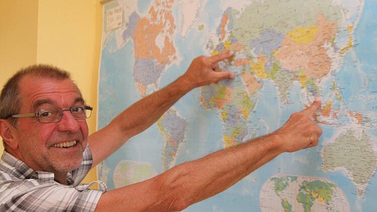 Von wegen Pensionist mit 66! Für Erhard "Hardl" Wiesneth steht nach Odessa und Kairo nun der dritte Auslandsaufenthalt bevor: in Ho Chi Minh Stadt im 9500 Kilometer entfernten Süden Vietnams. Foto: Bertram Wagner