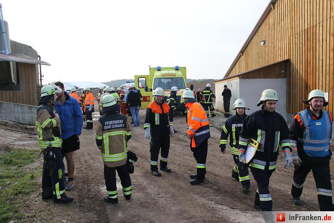 Hoher Sachden bei Brand in Biogasanlage in Buch am Forst