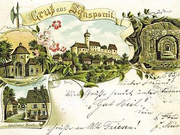 Eine Schmuckpostkarte aus dem Jahr 1897 Repro: Reinhard Löwisch