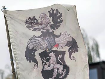 Die Reichsbürger verwenden  Fantasieflaggen, wie hier eine  zu sehen ist.  Symbolfoto: Nicolas Armer/dpa