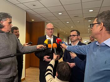 Brandenburgs Ministerpr&auml;sident Woidke und CDU-Landeschef Redmann