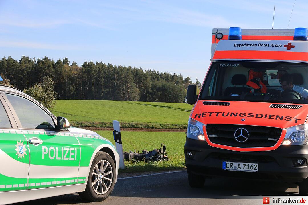Motorradunfall bei Effeltrich: 24-Jähriger schwer verletzt