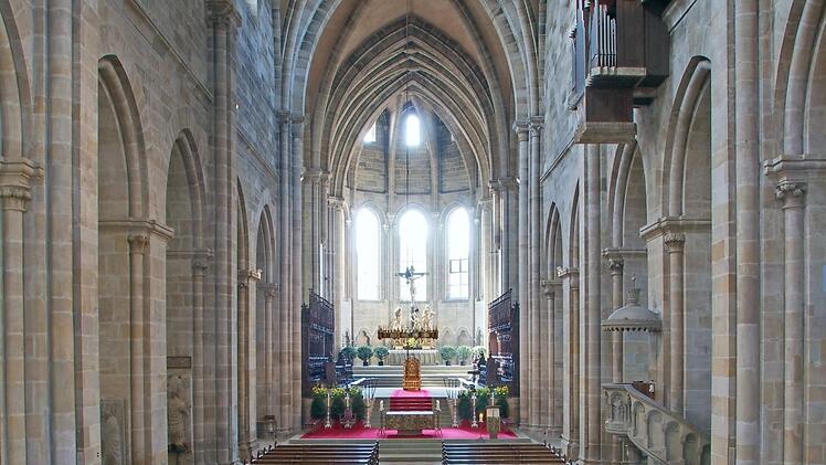 Im Bamberger Dom dürfen aktuell nur 80 Besucher Gottesdienst feiern. Foto: Thorsten Melnicky