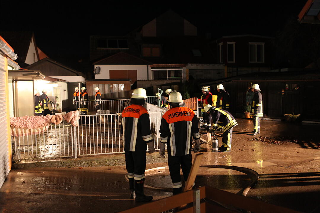 Hochwasser in Franken: In der Nacht zum Freitag kam es in Ansbach zu teils schweren Überschwemmungen