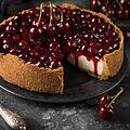 Käsekuchen mit Kirschen