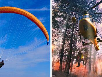 Fallschirmspringer von Windböe erfasst - Blieb "in 10 Metern Höhe" in Baum hängen