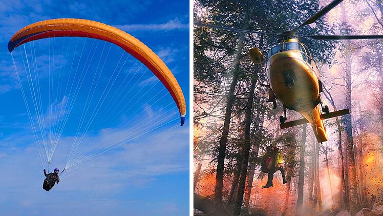 Fallschirmspringer von Windböe erfasst - Blieb "in 10 Metern Höhe" in Baum hängen