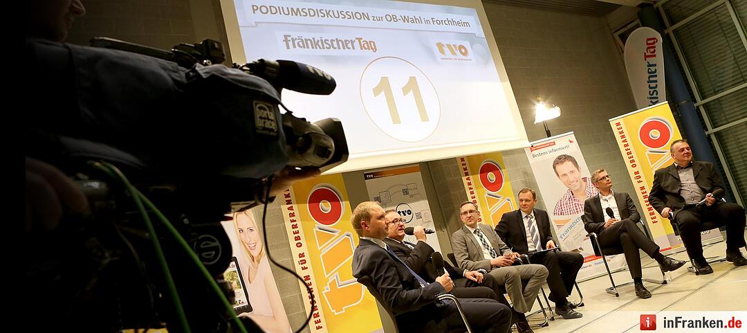 Podiumsdiskussion in Forchheim mit den OB- Kandidaten; Foto: Barbara Herbst