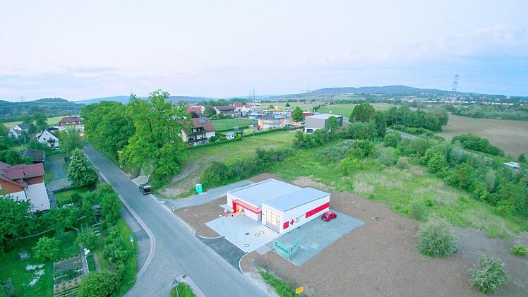Die neue Rettungswache in Zettlitz aus der Vogelperspektive: Das rund 1000 Quadratmeter große Grundstück in der Lichtenfelser Straße wurde vom Bund gekauft. Foto: Morhard Architekturbüro