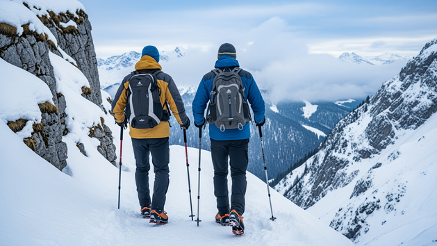 Wanderung, Schnee, Alpen