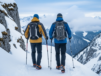 Wanderung, Schnee, Alpen