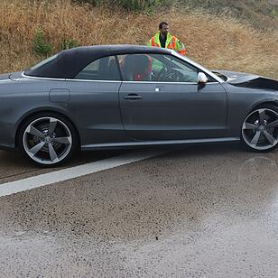 Starkregen am Mittwoch, 29. Juni 2022, verursacht vier Unfälle auf der A73